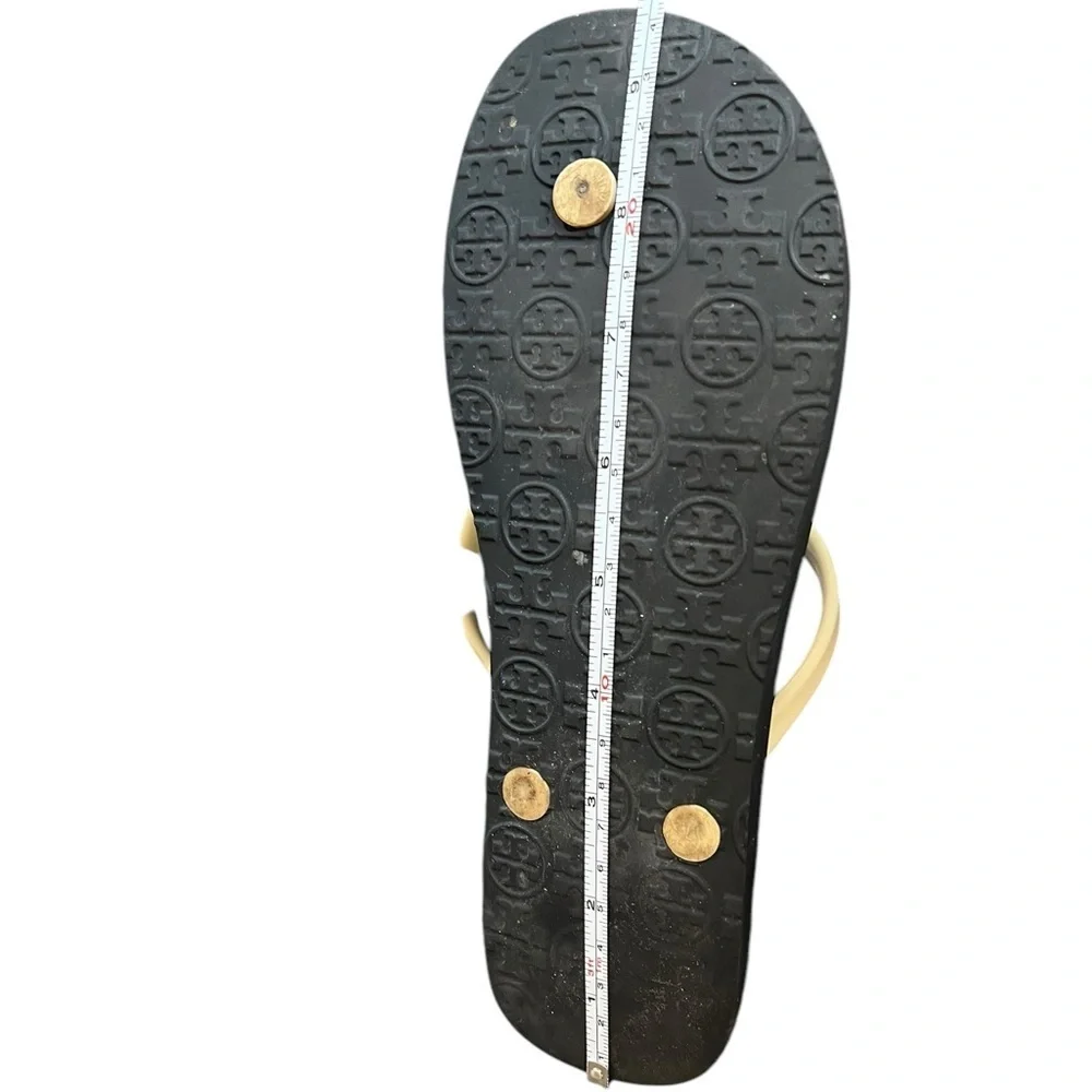 Tory Burch 7 Sandals Flip Flop Neutral Beachy Summer Resort Vacation